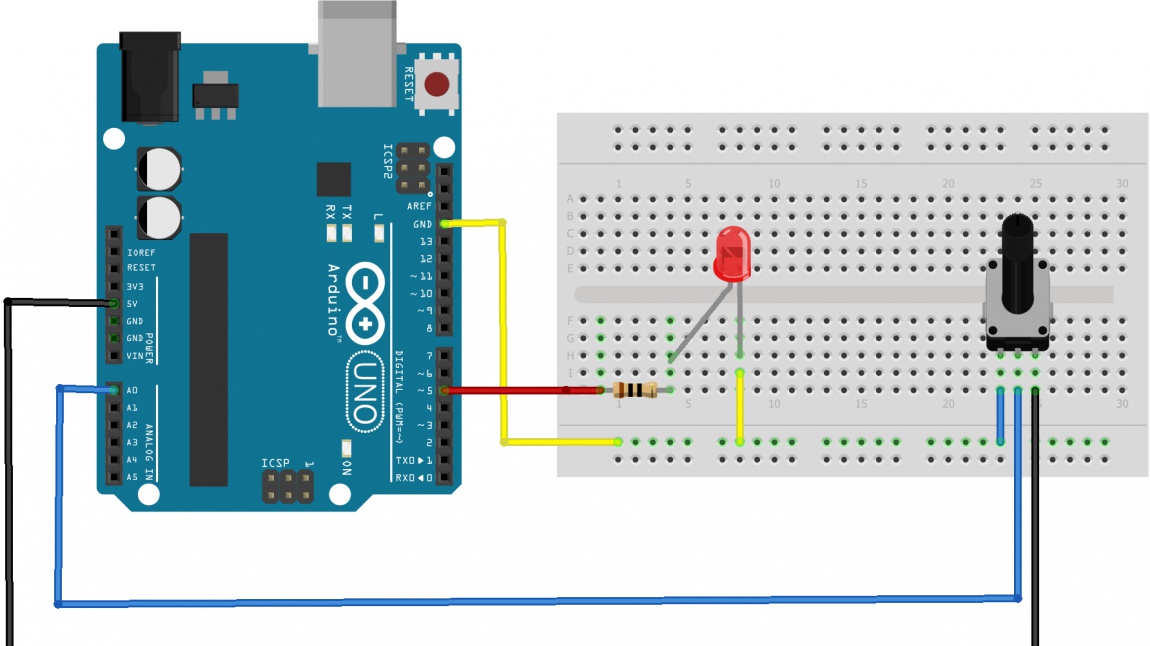 Arduino Patansiyometre İle Led Yakma Projesi